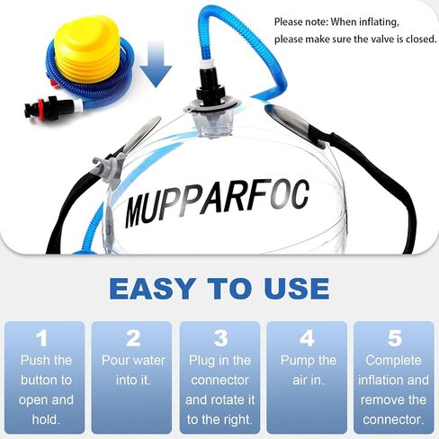 MUPPARFOC Adjustable Aqua Bag Aqua Ball, Workout Sandbag, Training Power Bag with Water Weight for Ultimate Core and Balance Training, Portable Exercise Ball in Saudi Arabia