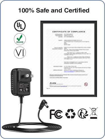 [مدرج في قائمة UL] VOLTKARE 9V 1000mA /800mA مزود طاقة دواسة الجيتار لدواسة تأثيرات BOSS PSA، والتشويه، ولوحة مفاتيح Casio، ودواسة تكبير جيتار متعددة التأثيرات، مركز سلبي in Kuwait