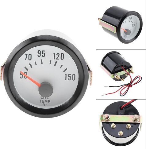 Car 2" 52mm Oil Temp Gauge Meter, 6035BL Blue LED 12V 50-150 Celsius Degree Oil Temperature Meter Gauge with Sensor for Car Boat Truck ATV in Saudi Arabia