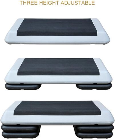 HooKung Adjustable Aerobic Stepper Workout Step with 4 Risers Fitness & Exercise Platform Trainer in Saudi Arabia