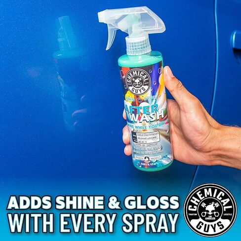 Chemical Guys CWS20816A Car Wash, Dry & Shine Bundle - Watermelon Snow Foam Car Wash Soap, 16 oz + After Wash Gloss Boosting Drying Aid (16 oz) (2 Items) Works on Cars, Trucks, SUVs in Saudi Arabia