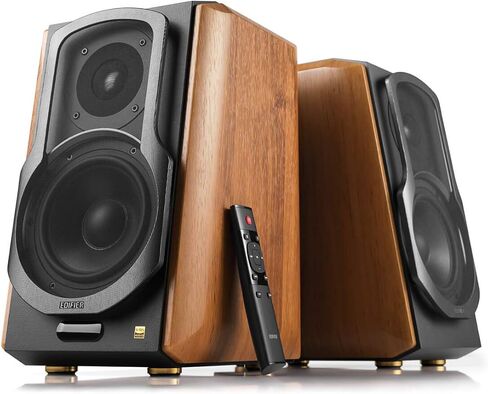 مكبرات صوت Edifier S1000MKII Audiophile Active Bookshelf 2.0 - مكبرات صوت 120 وات بلوتوث 5.0 مع aptX HD - مدخل بصري - مكبر صوت يعمل بالطاقة القريبة من المجال S1000MK2 مع أمبير من الفئة D in Saudi Arabia