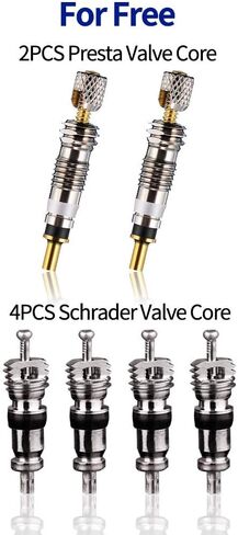 أداة إزالة قلب صمام الدراجة الفاخرة من هابليبي لشريدر وبريستا، مجموعة أدوات إصلاح صمام الإطارات، بما في ذلك قطعتين بريستا و4 قطع قلب صمام شريدر in Kuwait