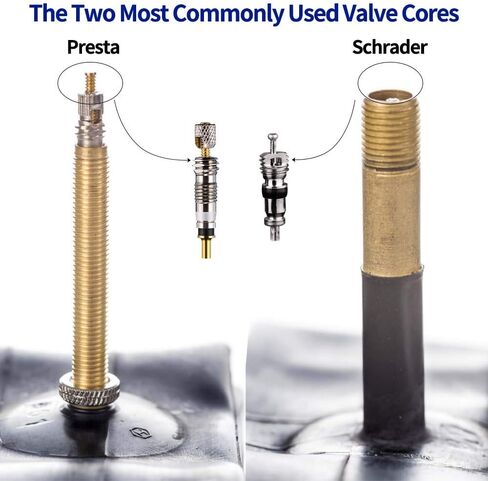 أداة إزالة قلب صمام الدراجة الفاخرة من هابليبي لشريدر وبريستا، مجموعة أدوات إصلاح صمام الإطارات، بما في ذلك قطعتين بريستا و4 قطع قلب صمام شريدر in Kuwait