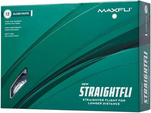 Maxfli 2023 Straightfli White Golf Balls- 12 Pack in Saudi Arabia