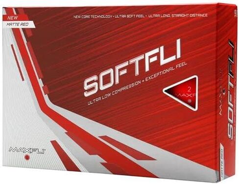Maxfli Softfli Matte Golf Balls Red - Longer Distance-Ultra-Low Compression for an Exceptionally Soft Feel in Kuwait