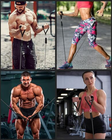 Zacro Resistance Bands for Working Out, 270 lbs Heavy Resistance Bands with Handles, Exercise Bands with Door Anchor, Ankle Straps, for Heavy Resistance Training, Shape Body, Yoga, Home Workout in Saudi Arabia