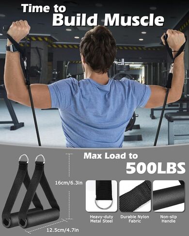 Zacro Resistance Bands for Working Out, 270 lbs Heavy Resistance Bands with Handles, Exercise Bands with Door Anchor, Ankle Straps, for Heavy Resistance Training, Shape Body, Yoga, Home Workout in Saudi Arabia