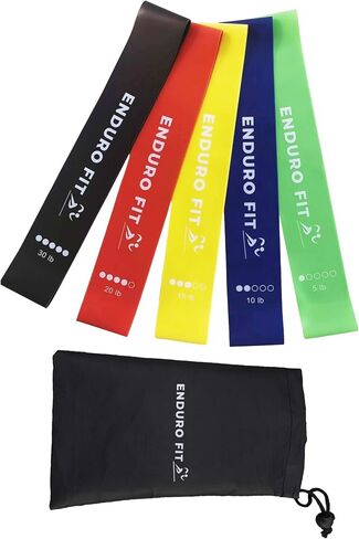 EnduroFit Resistance Bands, Soft on Skin and Body Hair! Resistance Level Listed in Pounds! Premium Material and Durability Developed by Collegiate Athletes in Saudi Arabia
