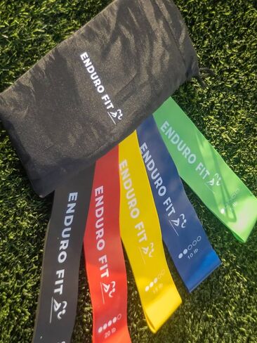 EnduroFit Resistance Bands, Soft on Skin and Body Hair! Resistance Level Listed in Pounds! Premium Material and Durability Developed by Collegiate Athletes in Saudi Arabia