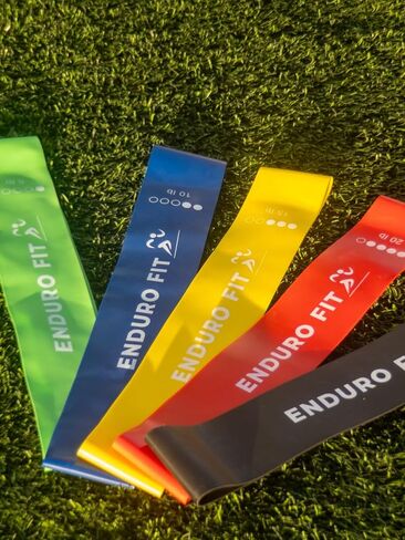 EnduroFit Resistance Bands, Soft on Skin and Body Hair! Resistance Level Listed in Pounds! Premium Material and Durability Developed by Collegiate Athletes in Saudi Arabia