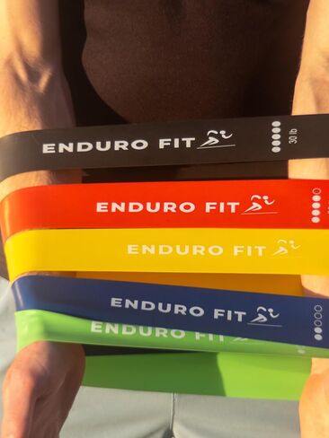EnduroFit Resistance Bands, Soft on Skin and Body Hair! Resistance Level Listed in Pounds! Premium Material and Durability Developed by Collegiate Athletes in Saudi Arabia