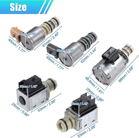 طقم الملف اللولبي لناقل الحركة ACROPIX a وB EPC TCC مناسب لـ GM 4L60E - عبوة من 5 قطع باللون الأسود in Kuwait