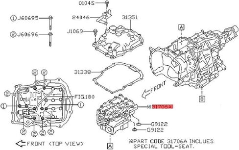 Transmission Torque Converter Clutch Solenoid 12-13 Ohm, Fit For Subaru Lineartronic CVT TR580 TR690 31825AA050 31825AA051 31825AA052 Lock-Up Transfer Body Assembly Control Valve Car Solenoids in Kuwait