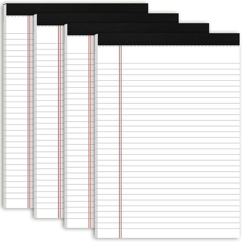 وسادات قانونية مقاس 8.5 × 11 وسادات ملاحظات أساسية مقاس 8.5 × 11.75 بوصة - مفكرة ورقية عالية الجودة بوزن 21 رطلًا - وسادات كتابة مسطرة واسعة مثالية للكتابة وتدوين الملاحظات - 30 ورقة لكل وسادة - عبوة من قطعتين in Saudi Arabia