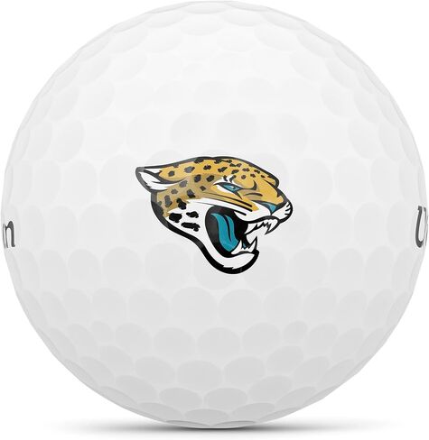 كرات جولف WILSON Staff 2023 Duo Soft NFL - 12 كرة، بيضاء، Jacksonville Jaguars in Saudi Arabia