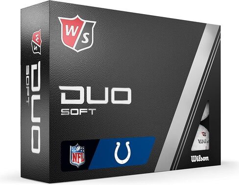 كرات جولف ويلسون ستاف 2023 ثنائية ناعمة من الدوري الوطني لكرة القدم الأمريكية - 12 كرة، بيضاء، إنديانابوليس كولتس in Kuwait