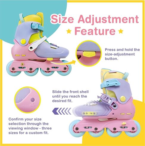 C SEVEN C7skates Nostalgic Jr. أحذية تزلج مضمنة للفتيات والفتيان والشباب in Saudi Arabia