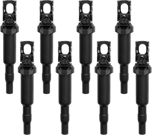 Ignition Coil & Spark Plugs Set of 6 Compatible with BMW 128i 328i 330i 528i 530i X3 X5 3.0L & More Replaces# 0221504470, UF592 in Saudi Arabia