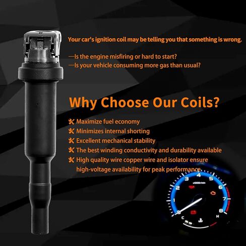 Ignition Coil & Spark Plugs Set of 6 Compatible with BMW 128i 328i 330i 528i 530i X3 X5 3.0L & More Replaces# 0221504470, UF592 in Saudi Arabia