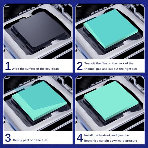 Silicone Thermal Pad 80x40x1.5mm for CPU GPU SSD Heatsink | High Thermal Conductivity; Non Conductive; Easy to Cut; CPU/GPU/SSD Compatible; Durable Silicone in Saudi Arabia