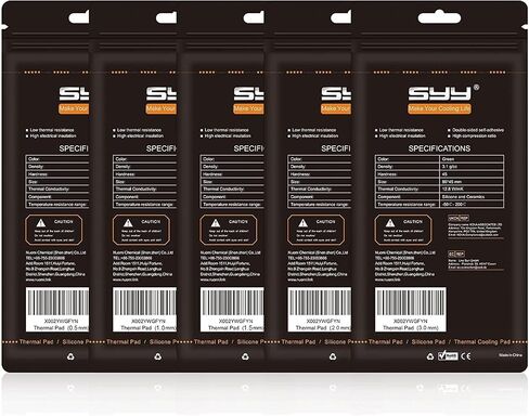 Silicone Thermal Pad 80x40x1.5mm for CPU GPU SSD Heatsink | High Thermal Conductivity; Non Conductive; Easy to Cut; CPU/GPU/SSD Compatible; Durable Silicone in Saudi Arabia