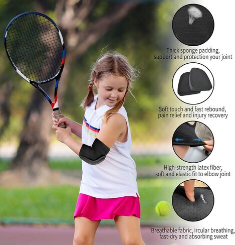 Kids Elbow Brace Pads for Child Breathable Sport Protector Cover Crashproof Compression Arm Sleeve Elbow Protector for Boys and Girls Teen Sports for Roller, Skating, Volleyball, Cycling in Saudi Arabia