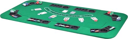 Hathaway No Limit 3-in-1 Portable Casino Tabletop, Black/Green in Saudi Arabia