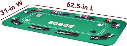 Hathaway No Limit 3-in-1 Portable Casino Tabletop, Black/Green in Saudi Arabia