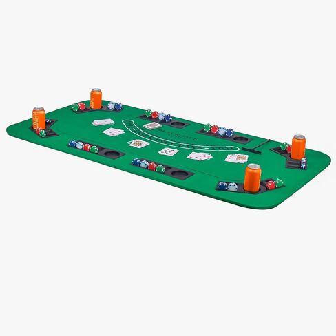 Hathaway No Limit 3-in-1 Portable Casino Tabletop, Black/Green in Saudi Arabia