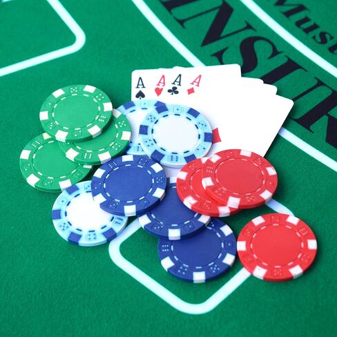 Hathaway No Limit 3-in-1 Portable Casino Tabletop, Black/Green in Saudi Arabia