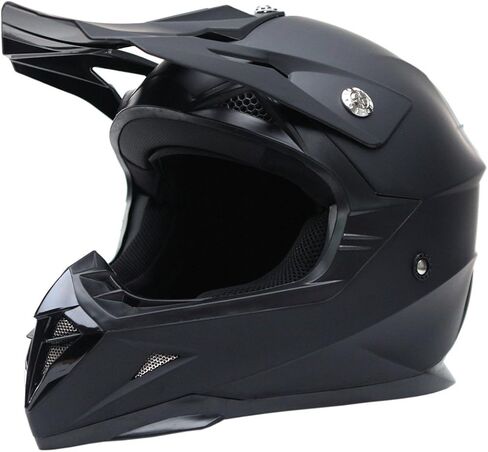 YEMA Adults Dirt Bike Helmets, Ventilated Motocross ATV Dirtbike Offroad BMX MX Helmets, DOT Approved Motorcycle Helmets, YM-915, Black in Saudi Arabia