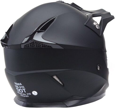 YEMA Adults Dirt Bike Helmets, Ventilated Motocross ATV Dirtbike Offroad BMX MX Helmets, DOT Approved Motorcycle Helmets, YM-915, Black in Saudi Arabia