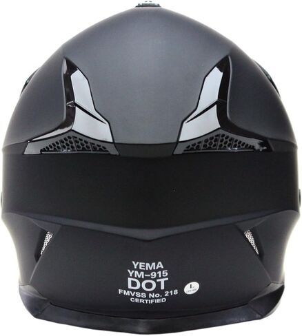 YEMA Adults Dirt Bike Helmets, Ventilated Motocross ATV Dirtbike Offroad BMX MX Helmets, DOT Approved Motorcycle Helmets, YM-915, Black in Saudi Arabia