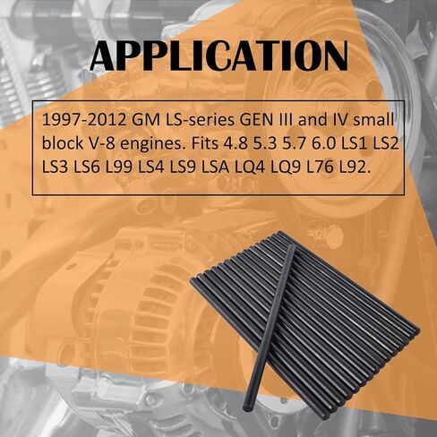 16 قطعة 7.4 "مجموعة قضبان الدفع 5/16" القطر يناسب LS1 LS2 LS3 LS6 L99 LS4 LS9 LSA LQ4 LQ9 L76 L92 تشيفي أفلانش سيلفرادو تاهو in Saudi Arabia