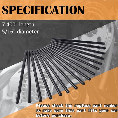 16 قطعة 7.4 "مجموعة قضبان الدفع 5/16" القطر يناسب LS1 LS2 LS3 LS6 L99 LS4 LS9 LSA LQ4 LQ9 L76 L92 تشيفي أفلانش سيلفرادو تاهو in Saudi Arabia