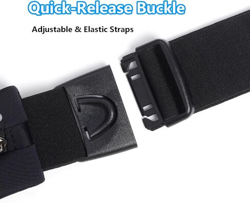 حزام الجري النحيف للنساء والرجال العدائين المقاومين للمياه، حزمة فاني، حقيبة خصر قابلة للتعديل، حامل هاتف عاكس، ملحقات معدات الجري للرياضة (أسود) in Kuwait