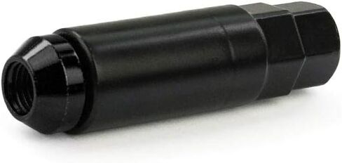 muge racing 20Pcs M12x1.25/1.5 Lug Nuts, Open End Wheel Racing Lug Nuts with One Nut Socket - Black in Saudi Arabia