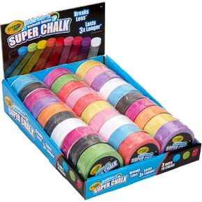 Crayola Washable Outdoor Super Chalk Tray, 30 Count