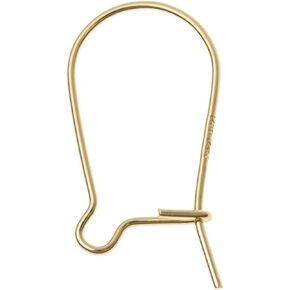 10pcs Adabele Real Gold Plated Sterling Silver 36mm Long Kidney Earring Hooks Ear Wire Connector (Wire 0.8mm/20 Gauge/0.03 Inch) for Earrings Making SS85-36
