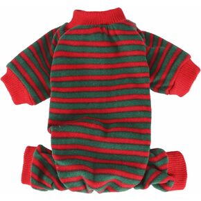 Small Dog Christmas Pajamas for Pet Clothes Doggie Holiday Costumes Onesies Jammies