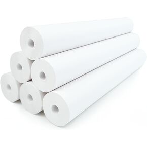 6 Rolls-162 Sheets US Letter Size Quick-dry Thermal Paper (8.5''x11'',7.6m long) for portable printer,thicker brighter and the font is clearer to make the printing quality better, (1 roll-27 Sheets)