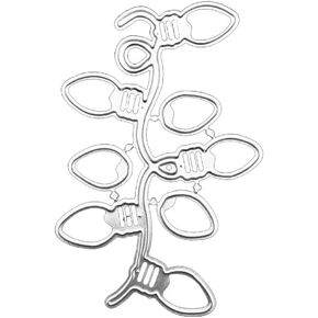 Metal Christmas String of Lights Die Cuts New Year Lantern Cutting Dies Embossing Stencils for Scrapbooking DIY Album Paper Cards Art Craft Decorative Die-Cutting