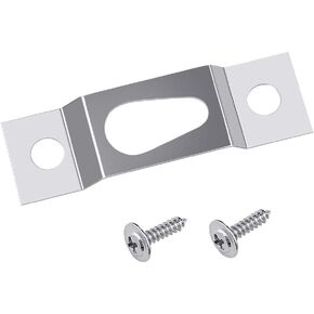 Picture Hangers,Keyhole Hanging Plate 4 Holes with Screws,65mm x20mm Single Hole Hook with Screws for Picture Frames - 30 Pack (Silver