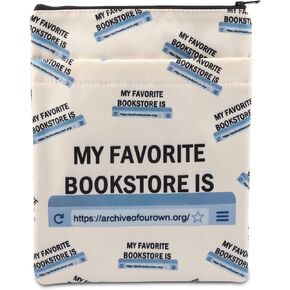 PLITI Funny Fan Fiction Book Sleeve Bookish Gift My Favorite Bookstore is AO3 Book Protector for Reader (Favorite Bookstore BS)