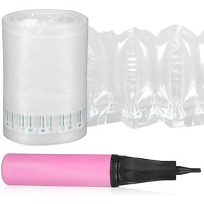 600 Count Air Pillows for Shipping with Hand Pump Packaging Air Bags Bubble Wrap Clear Air Pockets for Moving Travel Protector Bag Inflatable Shipping Supplies Box Packing Filler 3.54" x 7.87"