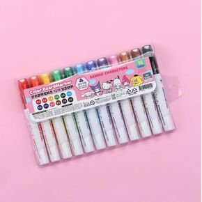 SanrioFriends Boardmarker Set of 12 Assorted Colors for Dry Erase Board