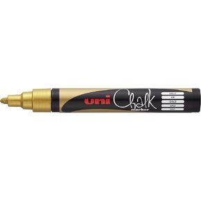 uni-ball PWE-5M Chalk Marker Bullet Tip Gold, 2.5 mm