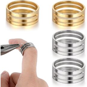 Jump Ring Opening Tools, 4 Pcs Opening Closing Rings Tool Stainless Steel Circle Split Opener Jump Ring Tool for Jewelry Makers Craft Projects Supplies