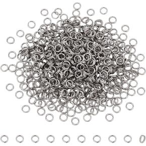 UNICRAFTALE 500Pcs 4mm Stainless Steel Split Jump Rings Double Loops Jump Rings Mini Key Rings Small Metal Connectors Rings for DIY Keychains Jewelry Necklaces Bracelets Earrings